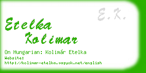 etelka kolimar business card